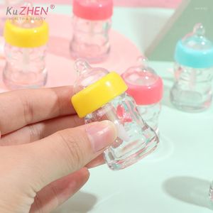 Make -upborstels 5/10pcs/Lot Mini 7ml Milk Bottlel Plastic Lip Gloss Tube Containers Clear Hervulbare LippenbalSem Fopspeen FleSenmakeUp Harr