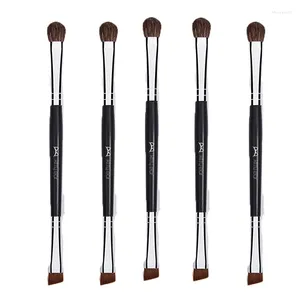 Pinceaux de maquillage 5 pièces pinceau fard à paupières 2 en 1 Eyeliner ombre à paupières fond de teint contour mélange applicateur professionnel outils de beauté