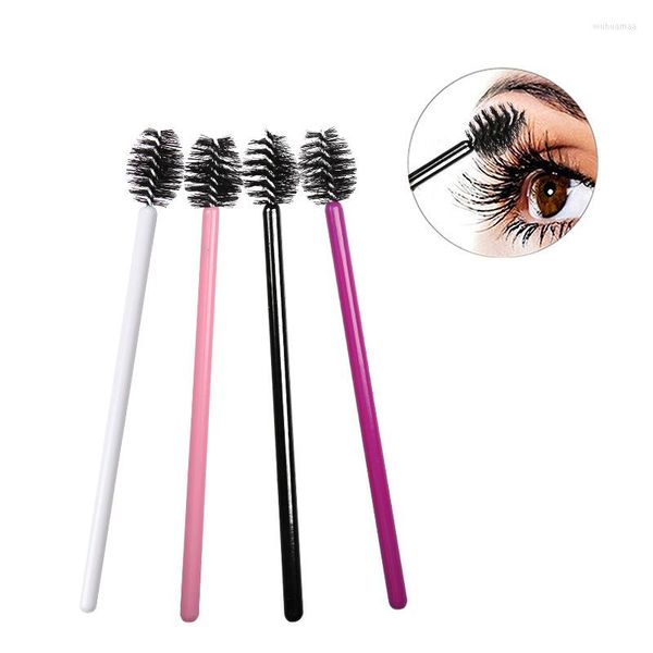 Pinceaux de maquillage 50 pièces brosse à cils jetable Mini baguettes de Mascara sourcils outil cosmétique Extension de peigne Portable