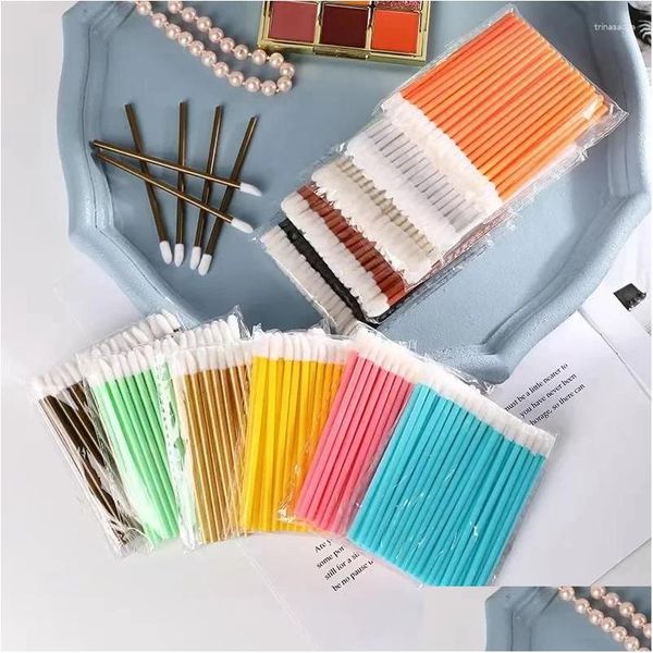 Pinceaux de maquillage 50 pcs brosse à lèvres jetable cils mascara applicateur rouge à lèvres maquillages baguettes d'extension de cils ensemble outils de maquillage cosmétique Otvpf