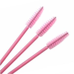 Makeup Brushes 50 pièces baguettes de Mascara rose jetables brosses à cils applicateur de sourcils cils cosmétiques Kits d'outils de pinceau de maquillage Drop De Dhlge