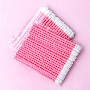 Pinceaux de maquillage jetables, 50 pièces, brosse à lèvres rose, barre creuse, accessoires d'outils de beauté, rouge à lèvres Maquiagem de base, spécial pour les lèvres