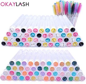 Cepillos de maquillaje 50pcslot Eyelash Mascara Tubo de varita de pestañas falsas enteras