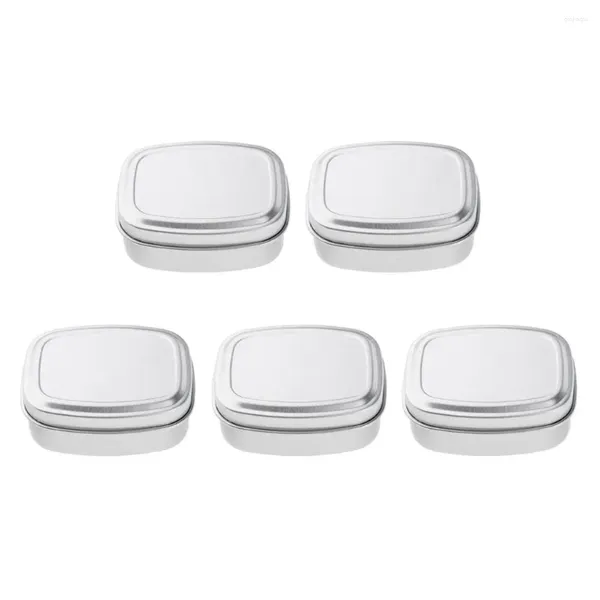 Pinceaux de maquillage 5 pièces 80 ml carrés en aluminium Pots en étain pommades pots conteneurs cas