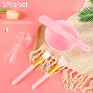 Brosses de maquillage 5pcs Face Ensemble pour masque Mélangez Bowl Bowl Girls Fabrial Treat Tools Kit Women Beauty Supplies