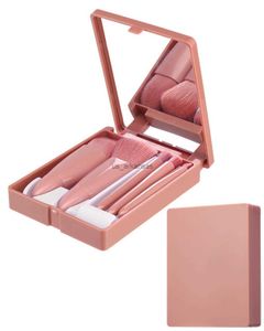 Make -upborstels 5 -stks mini make -upborstels Set spiegel zacht pluizig voor cosmetica foundation poeder oogschaduw kabuki blending schoonheid make -up tool hkd230821