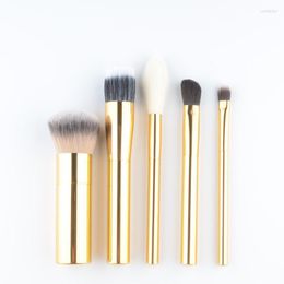 Pinceles de maquillaje 5pcs / Set Gold Make Up Set Airbuki Foundation Blusher Brush Highlight Eye Shadow Blending Kit