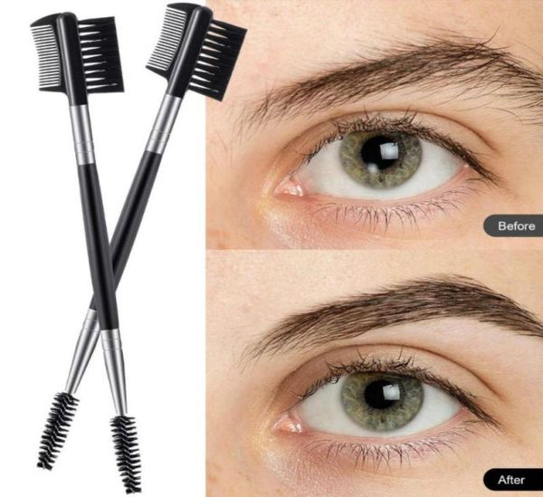 Pinceles de maquillaje, 6 uds., peine para pestañas y cejas, herramienta de combinación de doble cabezal moldeador para cejas 6542912