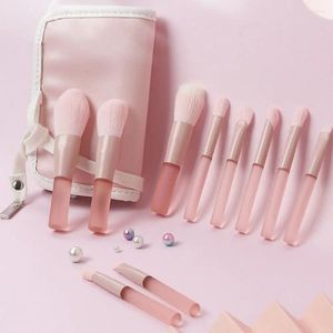 Pinceaux de maquillage 7/10 pièces ensembles acryliques doux moelleux fibre fond de teint brosse cosmétique contour femmes