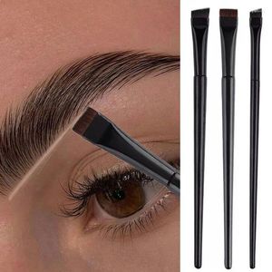 Make-upborstels 7/1 st Professionele borstel Plat dun wenkbrauwmes Eyeliner Mapping Tool Lamineren Fijne make-up