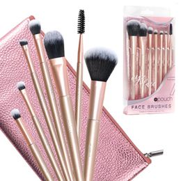 Brosse de maquillage 7pcs Brush Set Premium Sythetic Foundation mélange poudre de poudre Blush Corcers Doeshadow Evergo