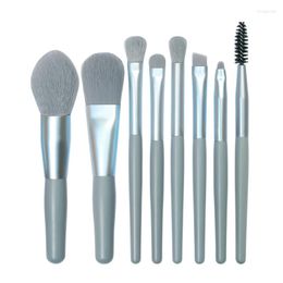 Make -upborstels 8 pc's borstelset met PU Bag Foundation Tools wenkbrauw Make -up pinceaux de maquillage