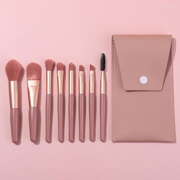 Makeup Brushes 8pcs mini-pinceau de voyage Set portable Soft Correader Beauty Foundation Tool Tool Tool Blush avec BagmakeUp Harr22