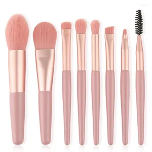 Make-up Kwasten 8 Stuks Zachte Pluizige Set Voor Cosmetica Foundation Blush Poeder Oogschaduw Kabuki Blending Brush Beauty Tool