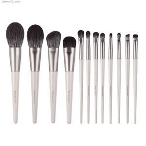 Pinceles de maquillaje 9/12 unids/set Juego de pinceles de maquillaje en polvo gris Rubor Maquillaje Pincel Pliegue de ojos Sombra de ojos Mancha de labios Kit de herramientas cosméticas para cabello suave Q240126