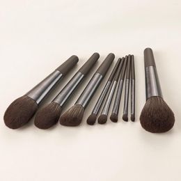 Make -upborstels 9 stks natuurlijke set oogschaduw make -up borstel geitenhaar kit voor Nabor Blending Pinceaux maquillage maquiaGens