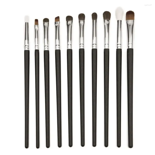 Pinceaux de maquillage AILANDI Pro 9/10 pièces, mélange de plis coniques, crayon en poils de chèvre, ombre à paupières, Kit cosmétique pour lèvres