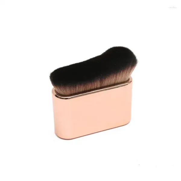 Pinceaux de maquillage poudre coudée fond de teint bronzant maquillage ondulé cheveux de barbier outils cosmétiques essentiels portables