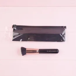 Pinceaux de maquillage ArtSecret BT07 Pinceau de contour à dessus plat incliné avec virole en or rose, manche en bois, cheveux synthétiques doux, outil de beauté cosmétique professionnel