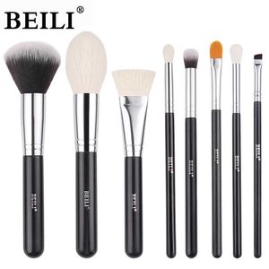 Brosses de maquillage Beili 8-10 Brosses cosmétiques Fondation Founds Highlight Occine Cacheer Feed Shadow Brush Set Pinceaux de Maquilage Q240507