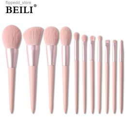 Pinceaux de maquillage BEILI pinceaux de maquillage rose 11 pièces pinceaux de maquillage de beauté cosmétique ensemble pour fard à joues fond de teint cils fard à paupières brochas Maquillaje Q231110