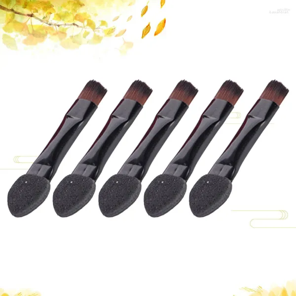 Cepillos de maquillaje Black Eye Shadow 50pcs Cerradura de aplicaciones de esponja de doble cara Herramienta portátil