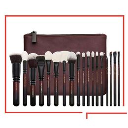 Make-up kwasten Merk Beste kwaliteit 18 stks/set Borstel Met Pu Tas Make-up Professioneel Voor Poeder Foundation B Oogschaduw Eyeliner Blending Dhyuz