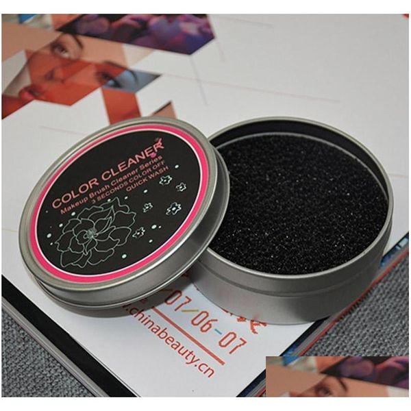 Pinceles de maquillaje Cepillo de limpieza Lavado Artefacto Esponja seca Cambio de color Limpiador Estera Lavado Almohadilla de mano Sucker Scrubber Board Cosméticos Cle Dhjof