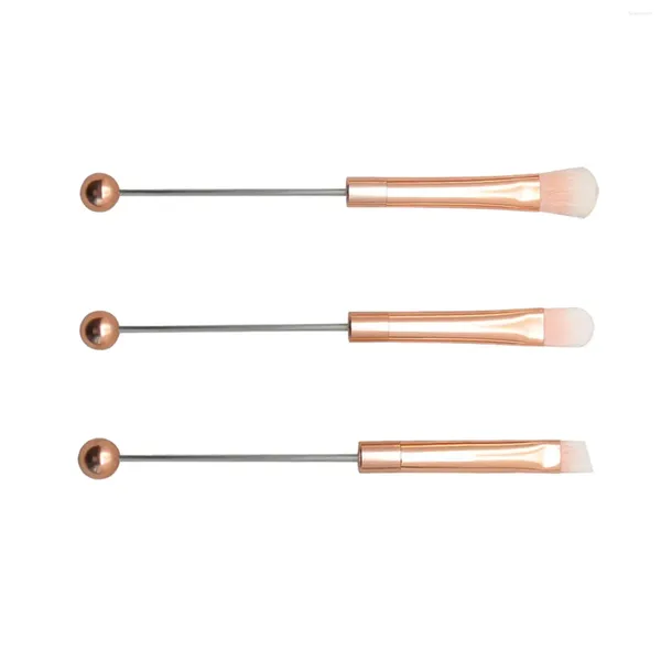 Pinceles de maquillaje, tubo de Metal con fibra sintética suave, cosmético DIY para sus adultos, novia, es decir, regalos del Día de San Valentín