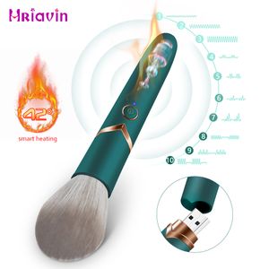 Pinceaux de maquillage Bullet Vibromasseur pour les femmes G Spot Mamelon Clitoridien Brosse Vibrateurs Stimulateur AV Baguette Magique Massage Sex Toys Bâton Gode 230314