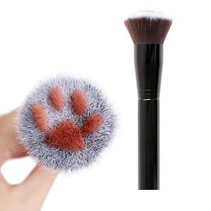 Make-up kwasten Cat Claw Shape Schattig Foundationkwast Kunstmatige vezels Haar Berkenhandvat Make-up kwasten voor gezicht Pop Lovely Make Up Beauty Too Dhwe5