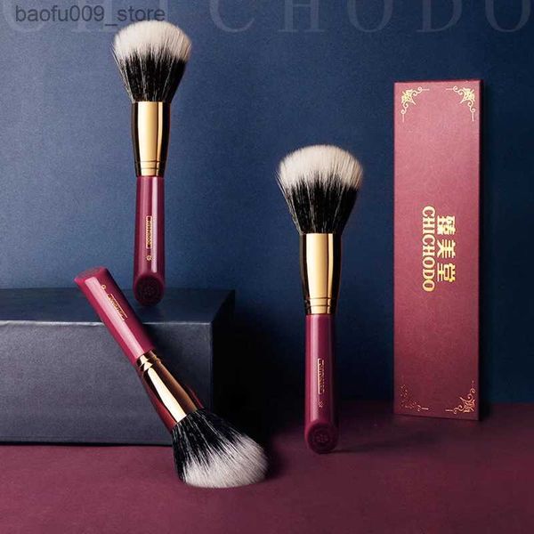 Pinceles de maquillaje CHICHODO LUXURY MAKEUP BRUSH 02 Duo-fibra Face Powder Cosmetic Brush Large DOS CAPAS Pelo de cabra Ligero Powder Beauty Brush Q231229