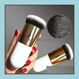 Make-up-Pinsel Chubby Pier Foundation-Pinsel Flache Creme-Make-up-Pinsel Professionelle Kosmetik-Drop-Lieferung 2022 Health Beauty Tools A Dhibk