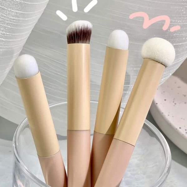 Pinceles de maquillaje corrector lápiz labial pequeño Mantou esponja Puff suave base para el cabello cepillo para difuminar herramientas de maquillaje profesionales para mujeres