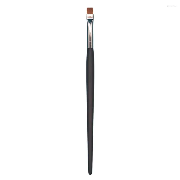 Pinceaux de maquillage D021, brosse professionnelle faite à la main, poils de belette doux et résilients, petit dessus plat, ombre à paupières, manche en ébène