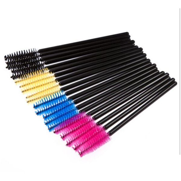 Pinceles de maquillaje Dhgate Vendedor Vip Cepillo de pestañas desechable Varitas de rímel Aplicador Maquillaje Herramienta cosmética Rosa Azul Amarillo Entrega de gota Dhvuu