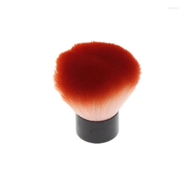 Pinceaux de maquillage diamètre 30mm fond cheveux rouges manche court en aluminium professionnel ongle Art brosse outil accessoire produit