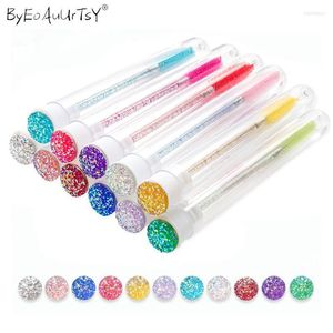 Pinceaux de maquillage Tube de brosse à sourcils diamant jetable cils outil en cristal réutilisable remplaçable anti-poussière scintillant Bling BrushMakeup Harr22