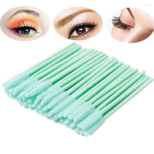 Pinceles de maquillaje Pestañas de silicona desechables 200 Unids / lote Aplicador de extensión de pestañas Spoolers Ceja Pestañas Mascara Varitas Herramientas