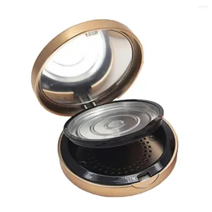 Make-up kwasten Dubbellaags make-up concealer Foundation Poeder Container Case Glas Rose goud