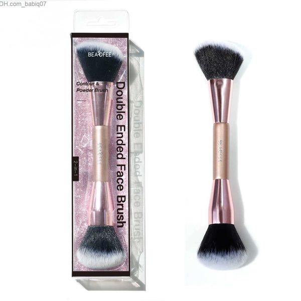 Brochas de maquillaje Brocha de contorno de doble cara Brocha para tallar en polvo Brocha para colorete Brocha de maquillaje Herramientas cosméticas Cepillo facial Z230725