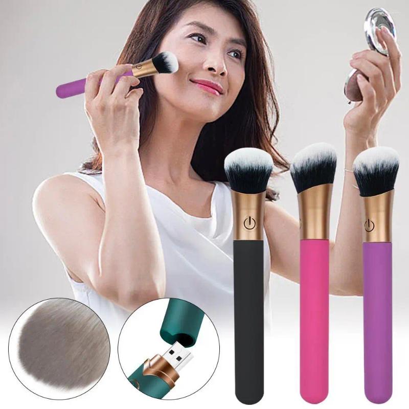 Makeup Brushes Electric Cosmetic Brush Foundation Blush Loose Powder Beauty Tool Washable Rechargeable