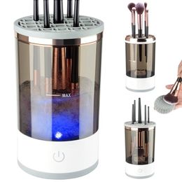 Make-up kwasten Elektrische make-up kwastenreiniger Automatische cosmetica kwastenreiniger voor alle maten Penselenset Opladen via USB Reiniging Make-up kwasten 231218