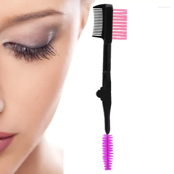 Points de maquillage Brosse à paupières Sécoupe Shaper Double peigne Double tête réutilisable Mascara Applicateur Tooming for Women