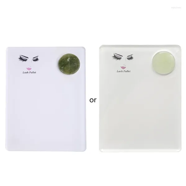 Support de palette de cils pour pinceaux de maquillage, avec plaque de Console, support d'extension de cils en pierre