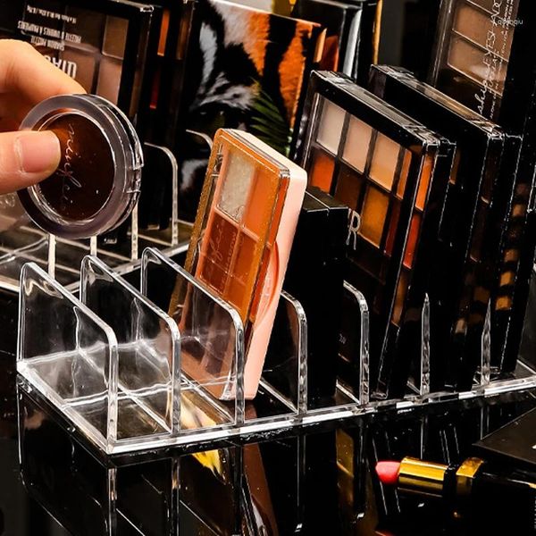 Pinceles de maquillaje, organizador de paleta de sombra de ojos a la moda, bandeja de almacenamiento de polvo para ojos, estante para cosméticos, soporte con compartimentos para herramientas de mujer