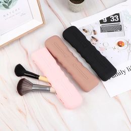 Pinceaux de maquillage Mode Silicone Souple Sac Cosmétique Femmes Portable Voyage Lavage Brosse Cas Mini Beauté Organisateur De Toilette Maquillage Kit Boîte