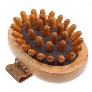 Make -upborstels handheld houten massager lichaamsborstel multi -functionele guasha schrapen luchtkussen voor dijschouderrug massagegereedschap