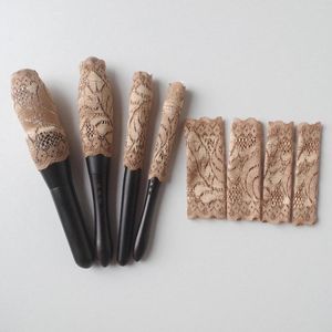 Make-upborstels Handgemaakte borstel Beschermhoes 10st Veerkrachtig Kant Make-up Netbeschermer