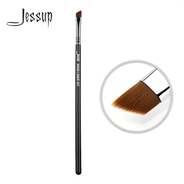Cepillos de maquillaje Jessup cowerbrow cowntet puro sintético sintético precisión con punta de punta cónica para la línea de las pestañas de madera S142